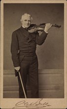 Portrait of the composer and violinist Ole Bull (1810-1880). Creator: Hanfstaengl, Franz (1804-1877).
