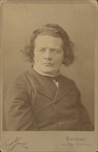 Portrait of the composer Anton Rubinstein (1829-1894), ca 1860. Creator: Photo studio J. Ganz, Bruxelles  .