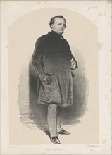 Portrait of Henry Monnier (1799-1877) , 1843. Creator: Gavarni, Paul (1804-1866).