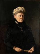Portrait of the singer and composer Alette Due, née Sibbern (1812-1887), 1885. Creator: Arbo, Peter Nicolai (1831-1892).