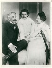 Konstantin Stanislavsky, Maxim Gorky and Maria Lilina, 1902. Creator: Anonymous.