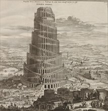 Illustration for the "Turris Babel" by Athanasius Kircher, 1679. Creator: Decker, Coenraet (1650-1685).