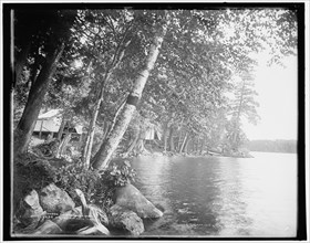 An Adirondack camp, c1902. Creator: William H. Jackson.