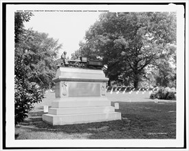 National Cemetery, monument to the Andrews Raiders, Chattanooga, Tennessee, c1902. Creator: William H. Jackson.