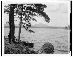 Mt. Ampersand i.e. Ampersand Mountain from Miller's Pond, Adirondack Mts., N.Y., (1902?). Creator: William H. Jackson.