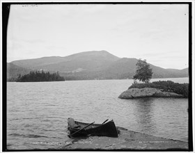 Blue Mountain Lake from Blue Mountain, Adirondack Mountains, (1902?). Creator: William H. Jackson.