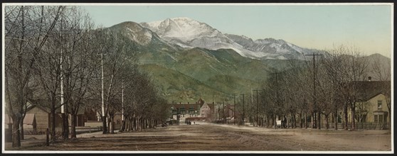 Pike's Peak Avenue, Colorado Springs, Colorado, c1898. Creator: William H. Jackson.