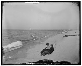 The Beach at Macatawa Park, Mich., between 1890 and 1901. Creator: Unknown.