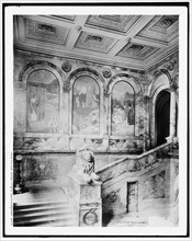 Grand staircase, Public Library, Boston, Mass., c1901. Creator: Unknown.