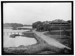 Sewall's Bridge and country club house, York River, Me., between 1900 and 1906. Creator: Unknown.