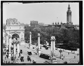 Madison Square and Dewey Arch, New York, N.Y., c1900. Creator: Unknown.