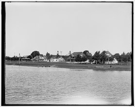 Cottages at Grande Pointe, Harsens Isl'd., St. Clair River, between 1890 and 1901. Creator: Unknown.