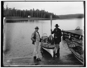 Lake Gogebic, Mich., black bass fishing, c1898. Creator: Unknown.