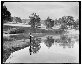 Trout fishing, Mt. Pocono, Pa., (1905?). Creator: Unknown.