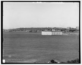 Portland, Me., and Fort Gorges from Little Diamond Island, c1905. Creator: Unknown.