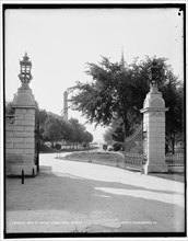 Gate at Water Works Park, Detroit, between 1890 and 1901. Creator: Unknown.