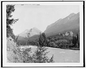 Banff, Spray Valley and Banff Springs Hotel, Alberta, Canada, c1902. Creator: Unknown.