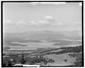Panorama from Mt. Belknap, Lake Winnipesaukee, N.H., c1906. Creator: Unknown.