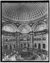 Reading Room in rotunda, Library of Congress, c1901. Creator: Unknown.