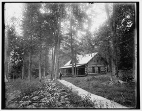 Lake Gogebic, Mich., cottage near hotel, between 1880 and 1899. Creator: Unknown.