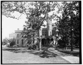 The Castle from the drive, M.M.A., Orchard Lake, Michigan, between 1890 and 1901. Creator: Unknown.