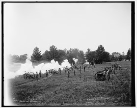Battery firing, M.M.A., Orchard Lake, Michigan, c1900. Creator: Unknown.