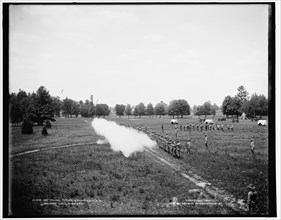 Battalion firing, standing, M.M.A., Orchard Lake, Michigan, c1900. Creator: Unknown.
