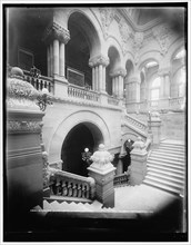 Staircase in the Capitol, Albany, N.Y., between 1901 and 1906. Creator: Unknown.
