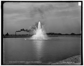Fountain in reservoir, Highland Park, Rochester, N.Y., c1905. Creator: Unknown.