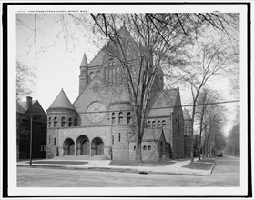 First Presbyterian Church and First Unitarian Church, Woodward Avenue, Detroit, Mich., c1906. Creator: Unknown.