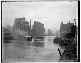River and elevators, Buffalo, foot of Main St., c1900. Creator: Unknown.