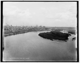 St. Paul, Minn. from high viaduct, between 1880 and 1899. Creator: Unknown.