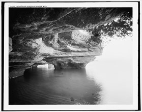 In the caves, Pointe aux Barques, Mich., between 1890 and 1901. Creator: Unknown.