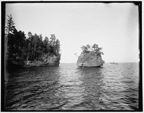 Apostle Islands, Lake Superior, Lone Rock, between 1880 and 1899. Creator: Unknown.