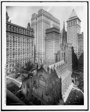 Trinity Church and office buildings, New York, N.Y., c.between 1910 and 1920. Creator: Unknown.