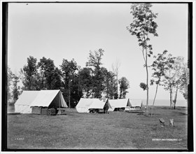 Fort Sheridan, camp ground by the lake, between 1880 and 1899. Creator: Unknown.