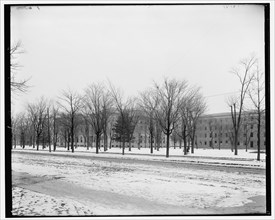 University of Michigan campus from State Street, between 1890 and 1901. Creator: Unknown.