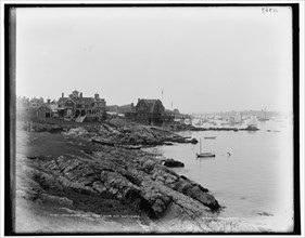 Marblehead Neck Yacht Club and cottages, between 1890 and 1899. Creator: Unknown.