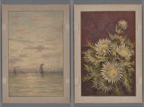 Sailing scene and flowers, 1904.  Creator: Anna Catharina Maria van Eeghen.