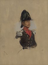 Portrait study of Captain J.J.P. van Munnick, 1819-1860.  Creator: Nicolaas Pieneman.