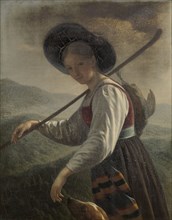 Swiss Peasant Woman, 1820-1821. Creator: Cornelis Cels.