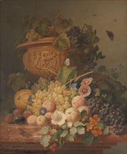 Still Life with Flowers and Fruit, 1824. Creator: Eelke Jelles Eelkema.
