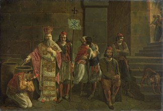 The Last Defenders of Missolonghi, 22 April 1826: an episode from the Greek War of Independence,1826 Creator: Joseph Denis Odevaere.