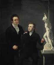 Louis Royer, Sculptor, and Albertus Bernardus Roothaan, Stockbroker, Friend of the Arts..., 1825. Creator: Jan Willem Pieneman.