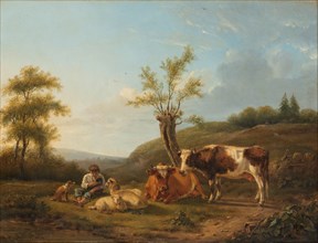 Landscape with Cattle near Darthuizen, 1814. Creator: Hendrik Stokvisch.