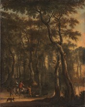 Hunters in the Woods, 1660-1685. Creator: Jan Hackaert.