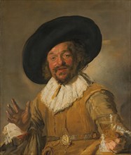 A Militiaman Holding a Berkemeyer, Known as the 'Merry Drinker', c.1628-c.1630. Creator: Frans Hals.