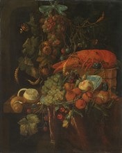 Still Life with Fruit and a Lobster, 1640-1700. Creator: Unknown.