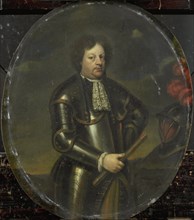 Portrait of Major-General Hans Willem, Baron van Aylva, called The Formidable General, 1693-1717. Creator: Hendrik de Valk.