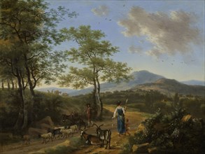 Italian Landscape with Herdsmen, 1650-1692. Creator: Willem de Heusch.